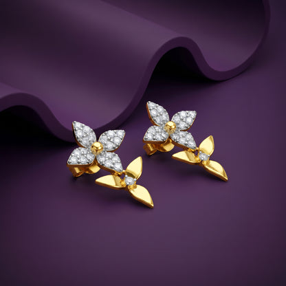 Gold Everlasting Bloom Lab Grown Diamond Earrings