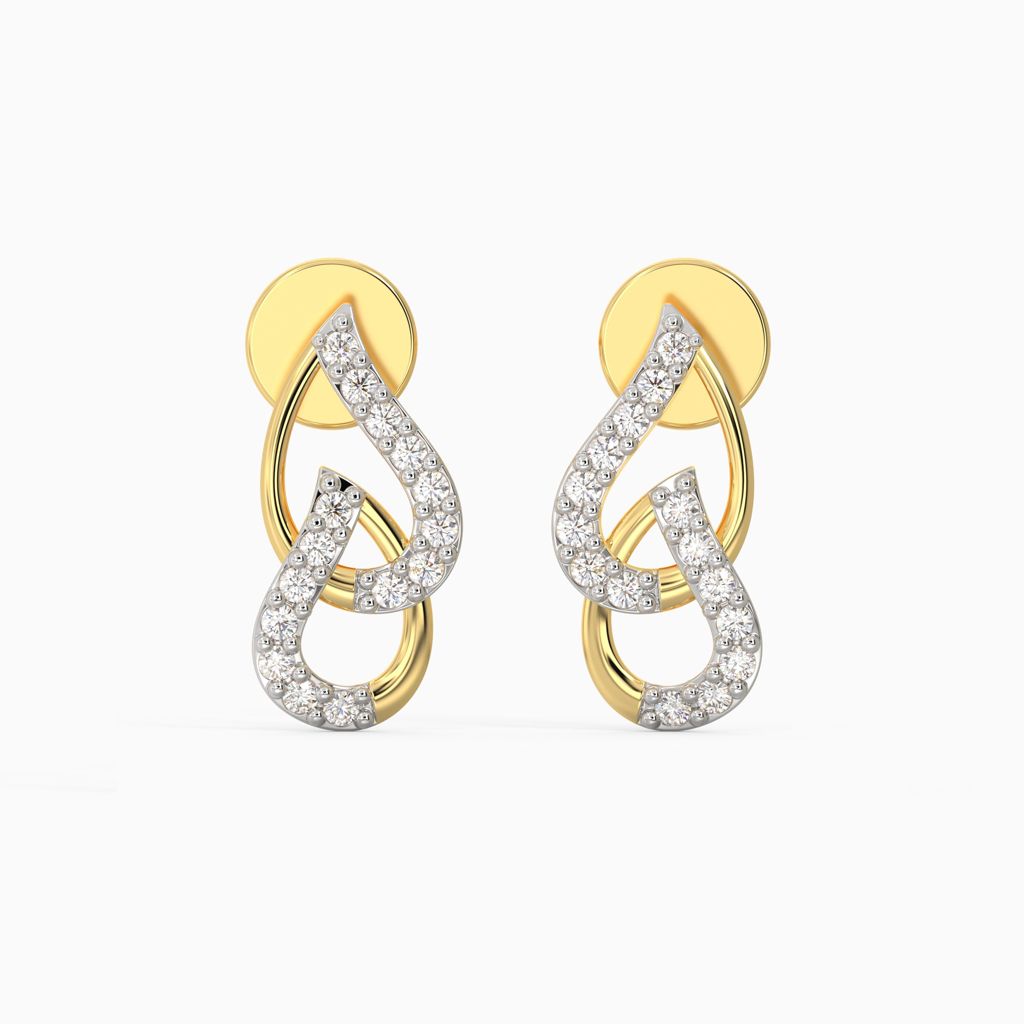 Gold Ethereal Elegance Diamond Earrings