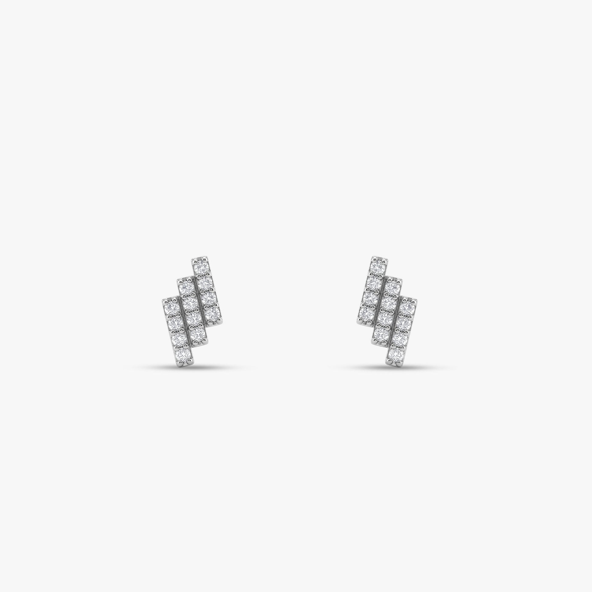 Gold Lumiere Steps Lab Grown Diamond Earrings