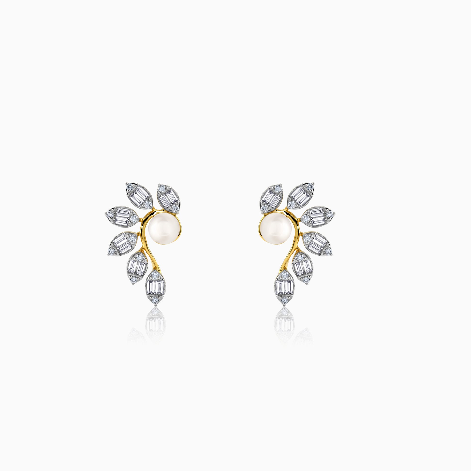 Gold Trace Lab Grown Diamond Earrings