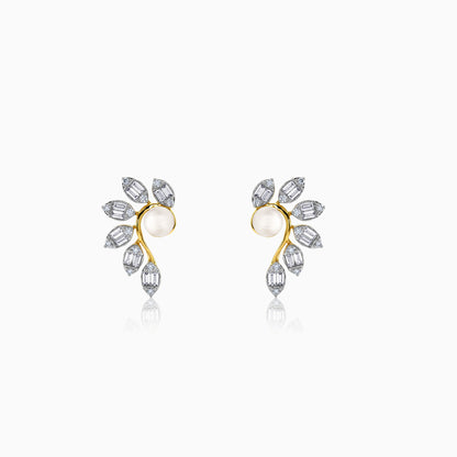 Gold Trace Lab Grown Diamond Earrings