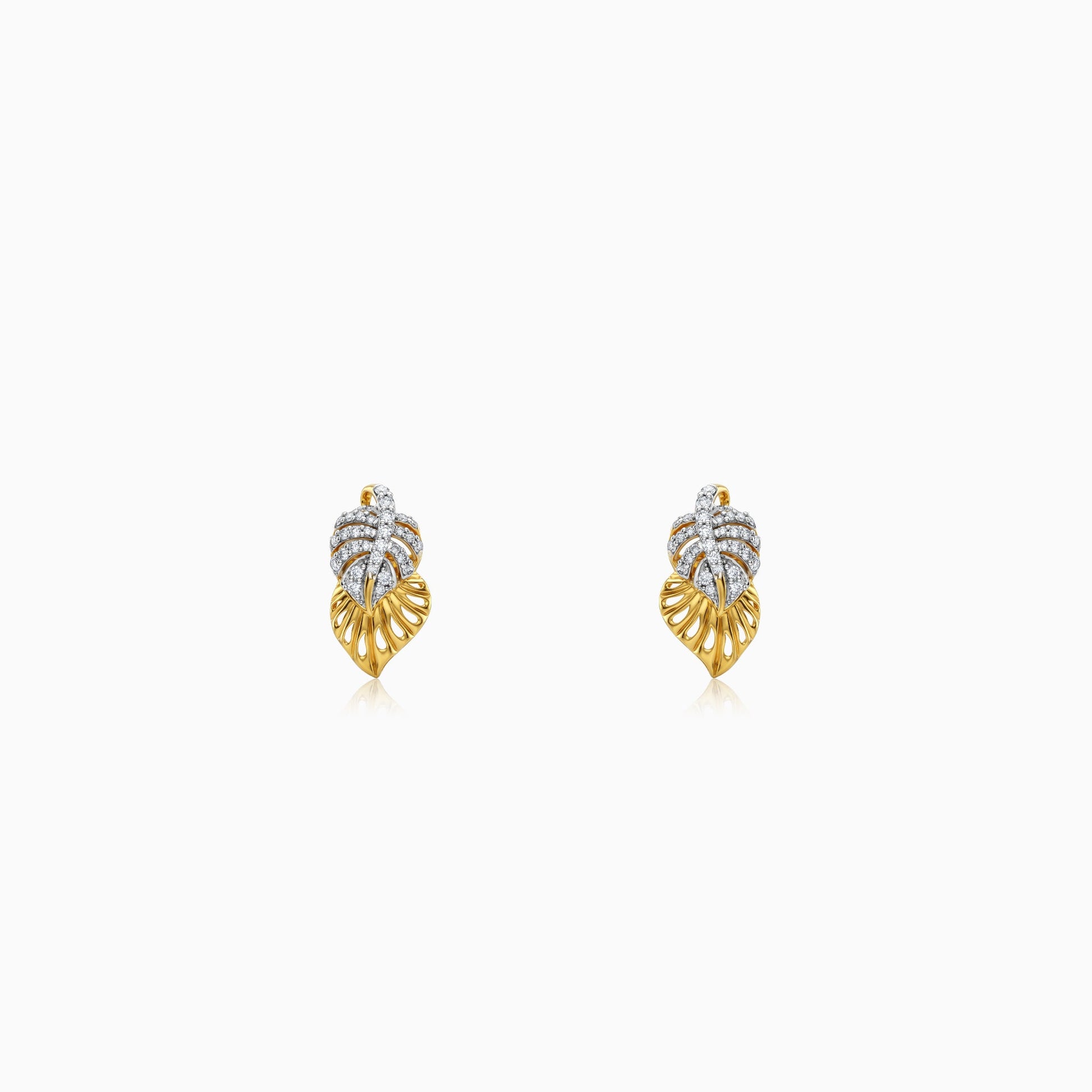 Gold Royal Bloom Lab Grown Diamond Earrings