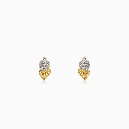 Gold Royal Bloom Lab Grown Diamond Earrings