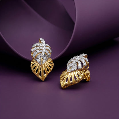 Gold Royal Bloom Lab Grown Diamond Earrings