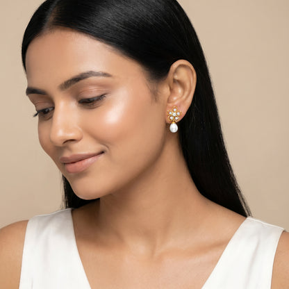 Anushka Sharma Gold Anthos Shine Lab Grown Diamond Earrings