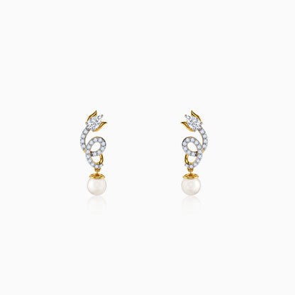 Gold Gleaming Shine Lab Grown Diamond Earrings