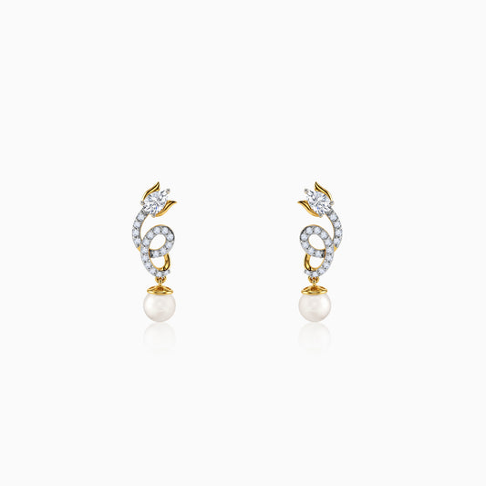 Gold Gleaming Shine Lab Grown Diamond Earrings
