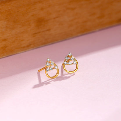 Gold Inflorescence Diamond Earrings