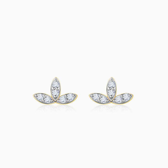 Gold Folio Diamond Earrings