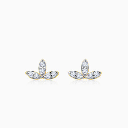 Gold Folio Diamond Earrings