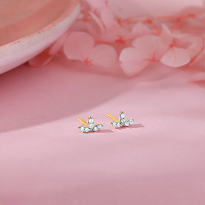 Gold Folio Diamond Earrings
