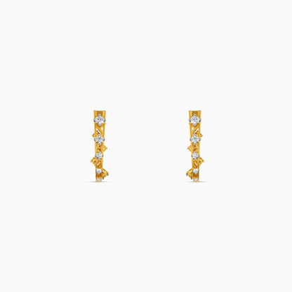 Gold Linear Cascade Lab Grown Diamond Earrings