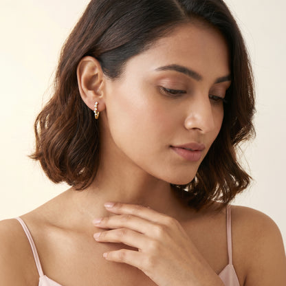 Gold Linear Cascade Lab Grown Diamond Earrings