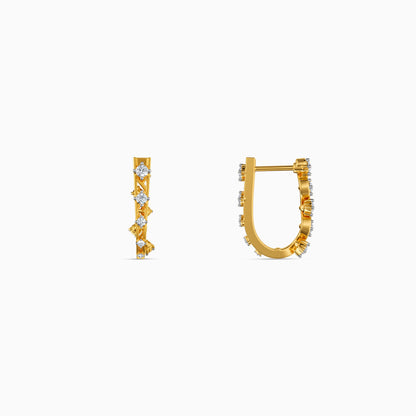 Gold Linear Cascade Lab Grown Diamond Earrings