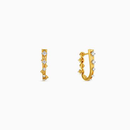 Gold Linear Cascade Lab Grown Diamond Earrings