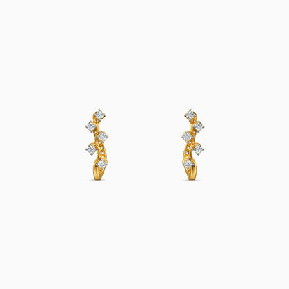 Gold Winged Sonata Lab Grown Diamond Earrings