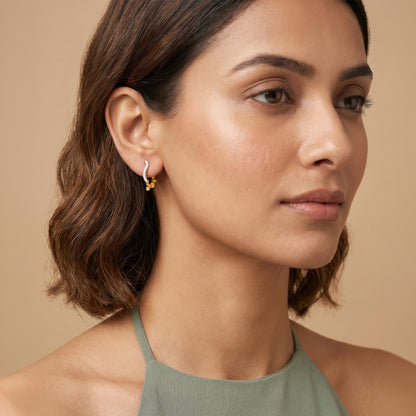 Gold Winged Sonata Lab Grown Diamond Earrings