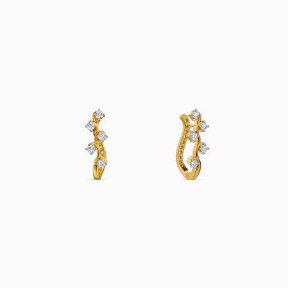 Gold Winged Sonata Lab Grown Diamond Earrings