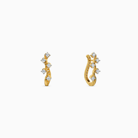 Gold Winged Sonata Lab Grown Diamond Earrings