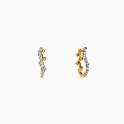 Gold Winged Sonata Lab Grown Diamond Earrings