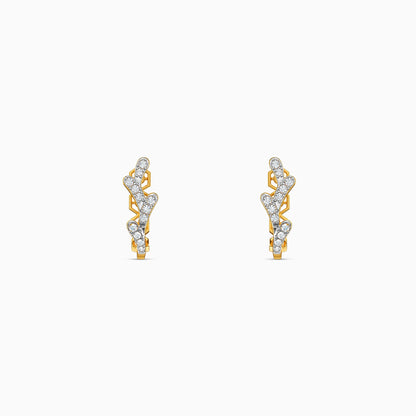 Gold Spiral Luster Lab Grown Diamond Earrings