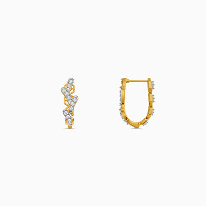 Gold Spiral Luster Lab Grown Diamond Earrings