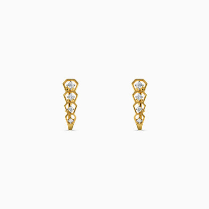 Gold Ribbon Reverie Lab Grown Diamond Earrings