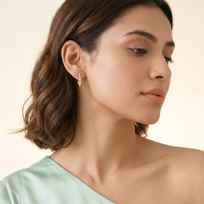 Gold Ribbon Reverie Lab Grown Diamond Earrings
