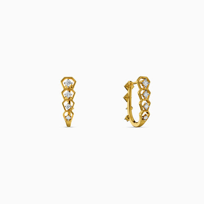 Gold Ribbon Reverie Lab Grown Diamond Earrings