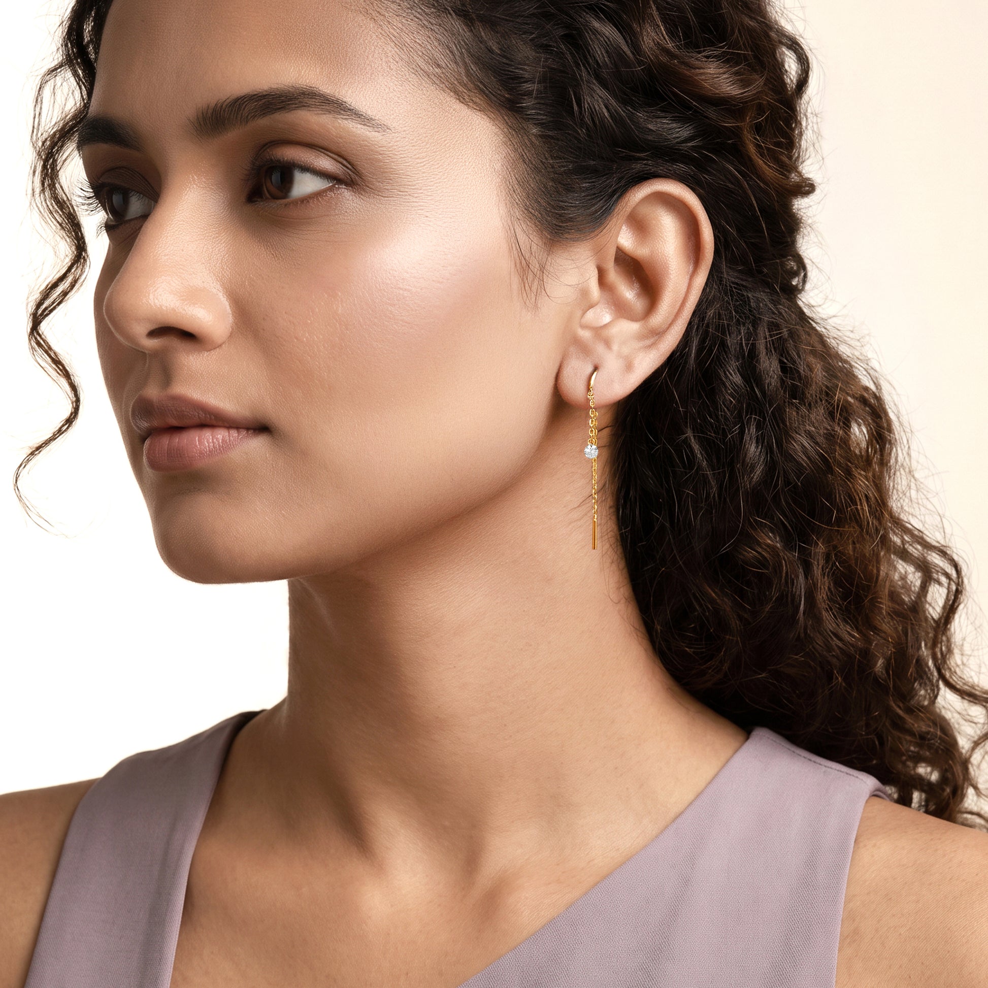 Gold Liane Lab Grown Diamond Earrings