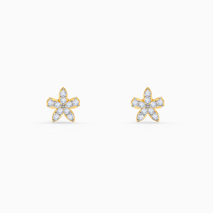 Gold Halo Lustris Lab Grown Diamond Earrings