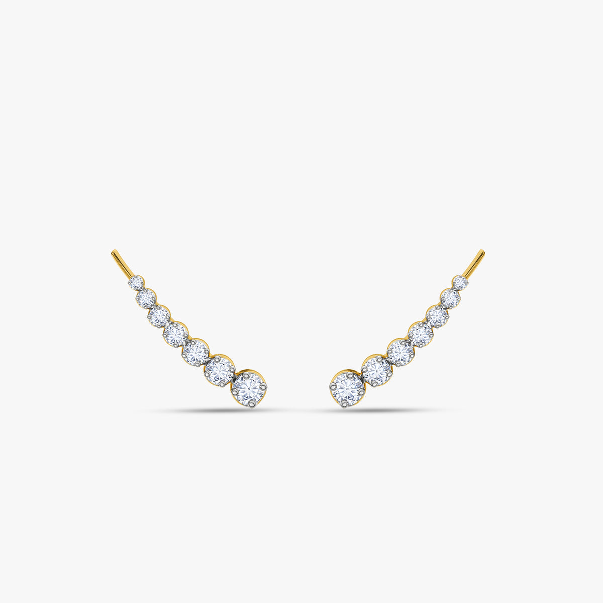 Gold Aura Orbit Lab Grown Diamond Climbers