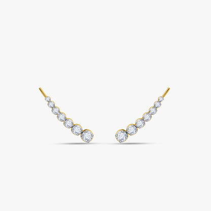 Gold Aura Orbit Lab Grown Diamond Climbers