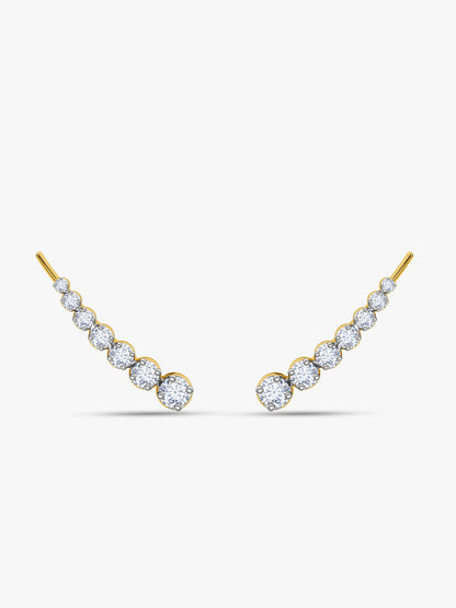 Gold Aura Orbit Lab Grown Diamond Climbers