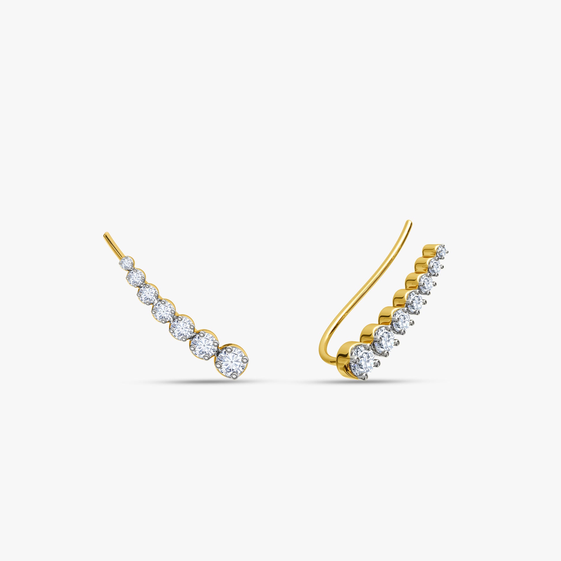 Gold Aura Orbit Lab Grown Diamond Climbers