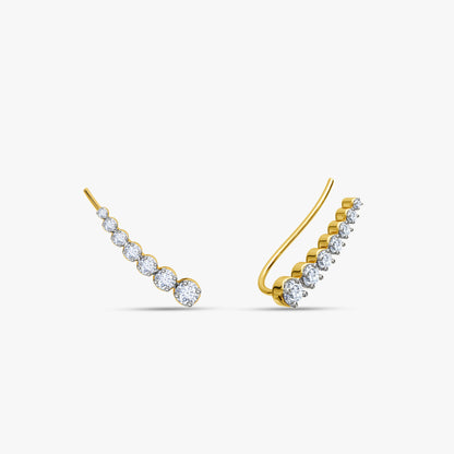 Gold Aura Orbit Lab Grown Diamond Climbers