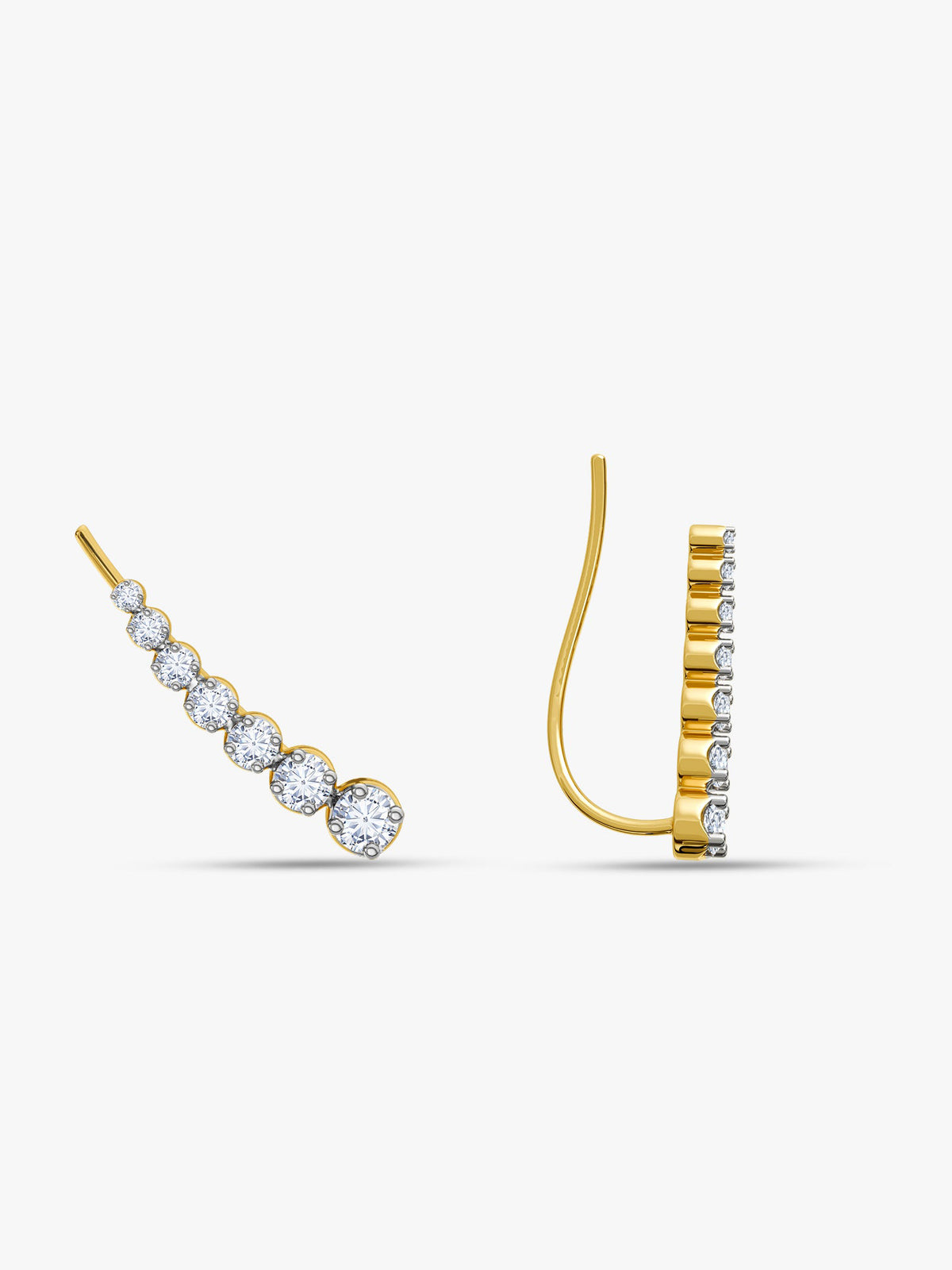 Gold Aura Orbit Lab Grown Diamond Climbers