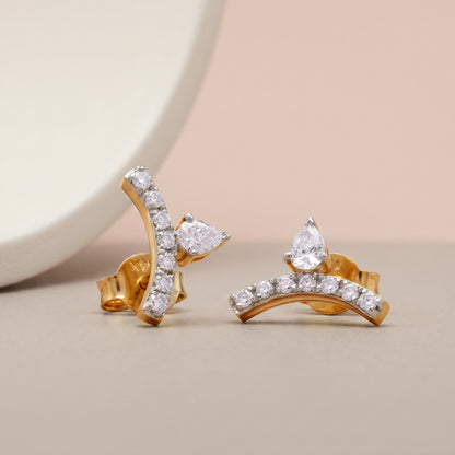Gold Radiant Astra Lab Grown Diamond Earrings