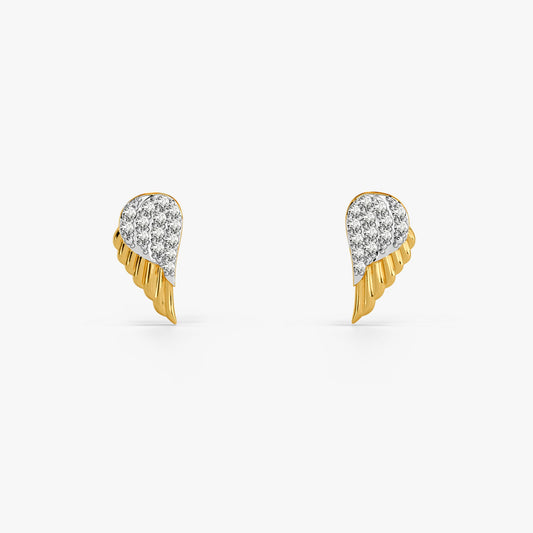 Gold Ethereal Flight Lab Grown Diamond Earrings