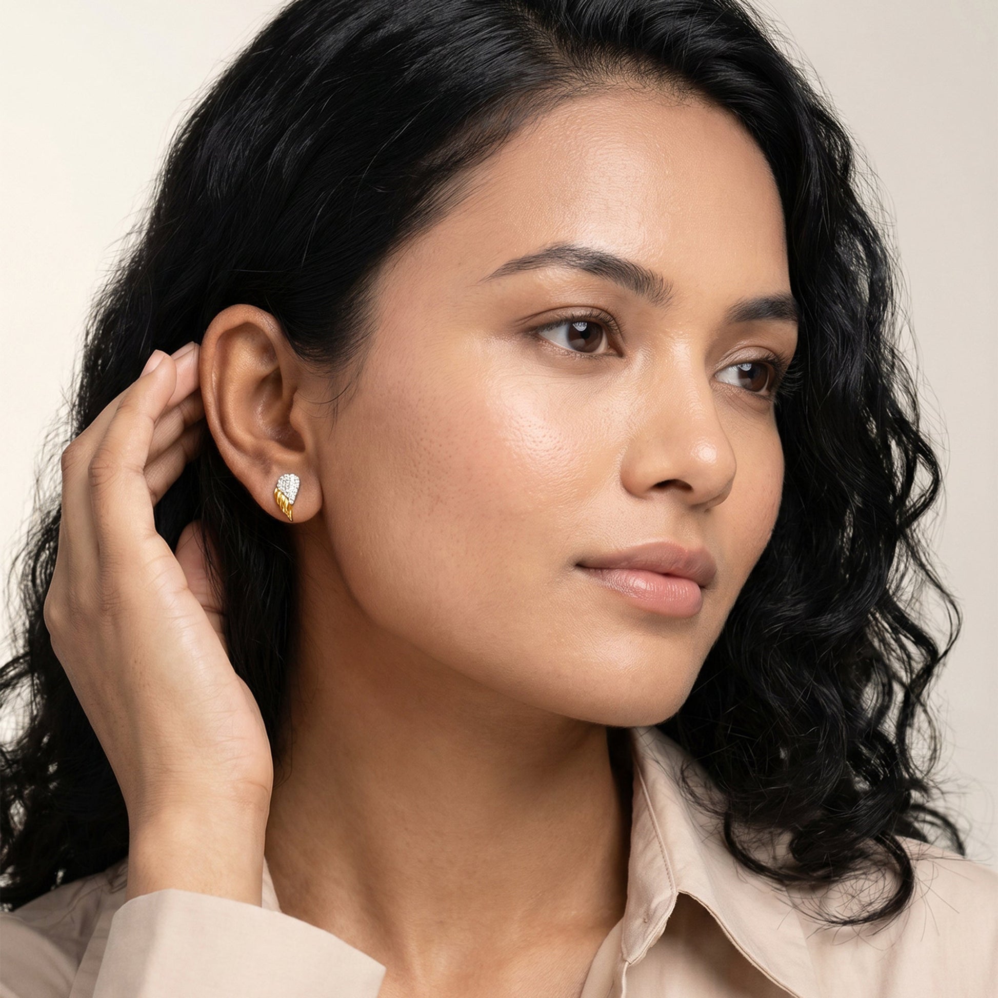 Gold Ethereal Flight Lab Grown Diamond Earrings