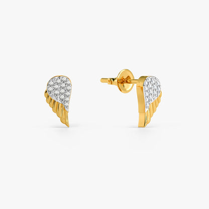 Gold Ethereal Flight Lab Grown Diamond Earrings