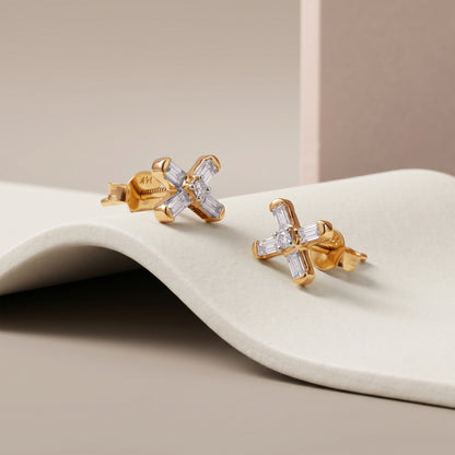 Gold Stellara Glow Lab Grown Diamond Earrings