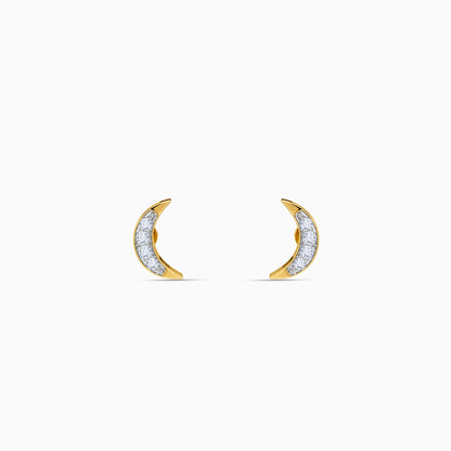 Gold Lumora Arc Lab Grown Diamond Earrings