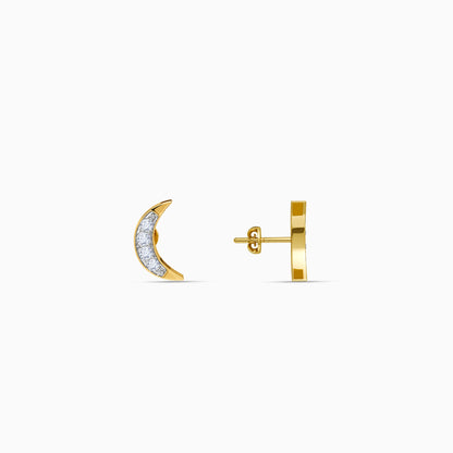 Gold Lumora Arc Lab Grown Diamond Earrings