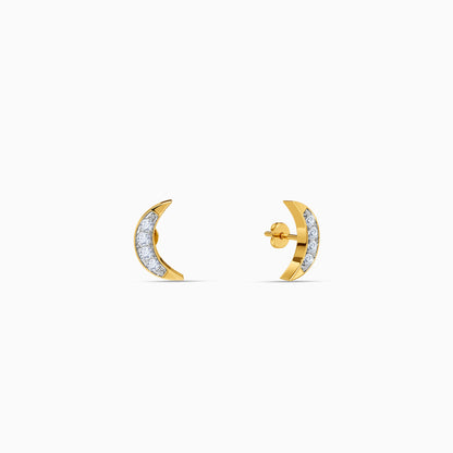 Gold Lumora Arc Lab Grown Diamond Earrings