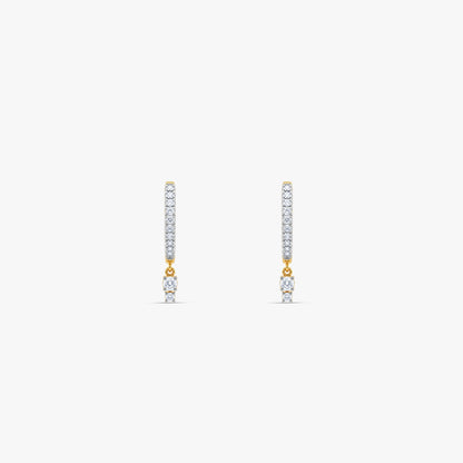 Gold Shimmering Glow Lab Grown Diamond Earrings