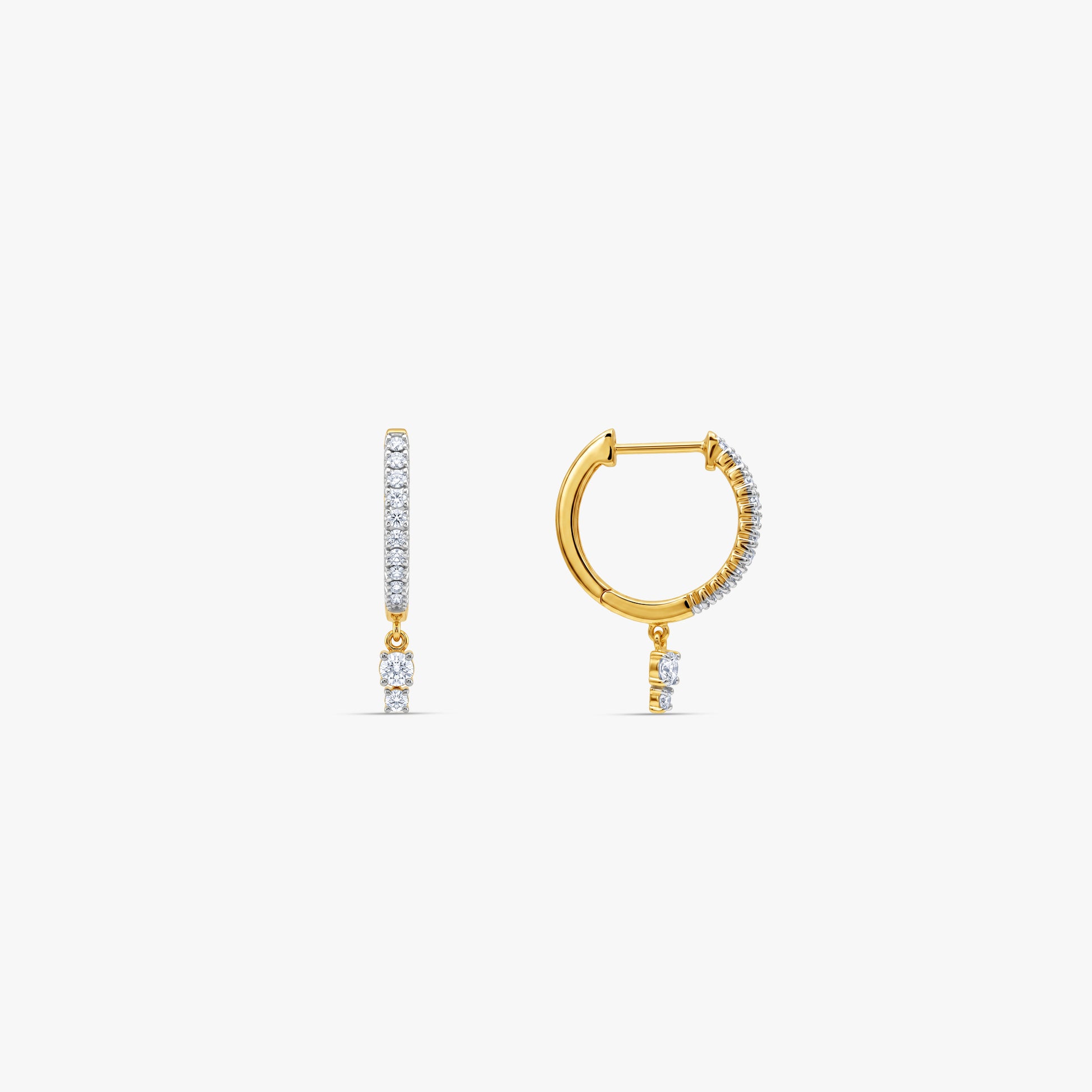 Gold Shimmering Glow Lab Grown Diamond Earrings