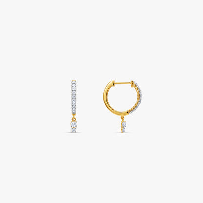 Gold Shimmering Glow Lab Grown Diamond Earrings