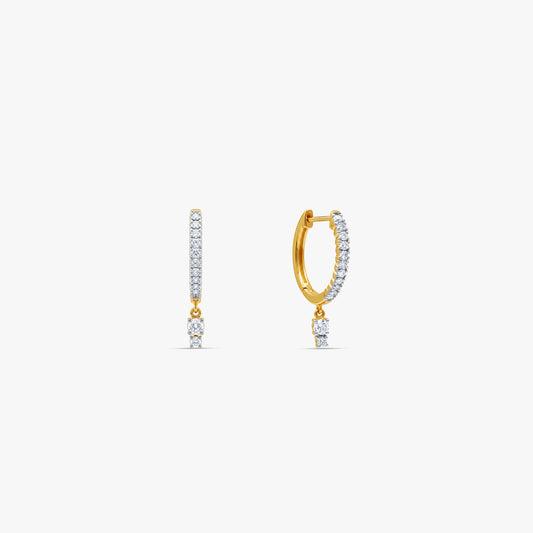 Gold Shimmering Glow Lab Grown Diamond Earrings