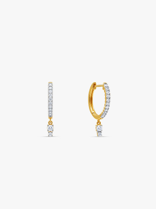 Gold Shimmering Glow Lab Grown Diamond Earrings